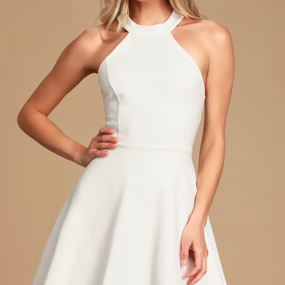 Lulu’s White Skater Dress